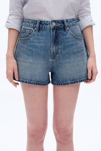 Bayeas - Mid Rise Rigid Denim Shorts