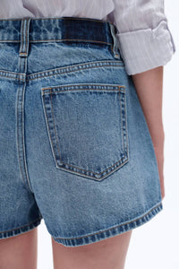 Bayeas - Mid Rise Rigid Denim Shorts