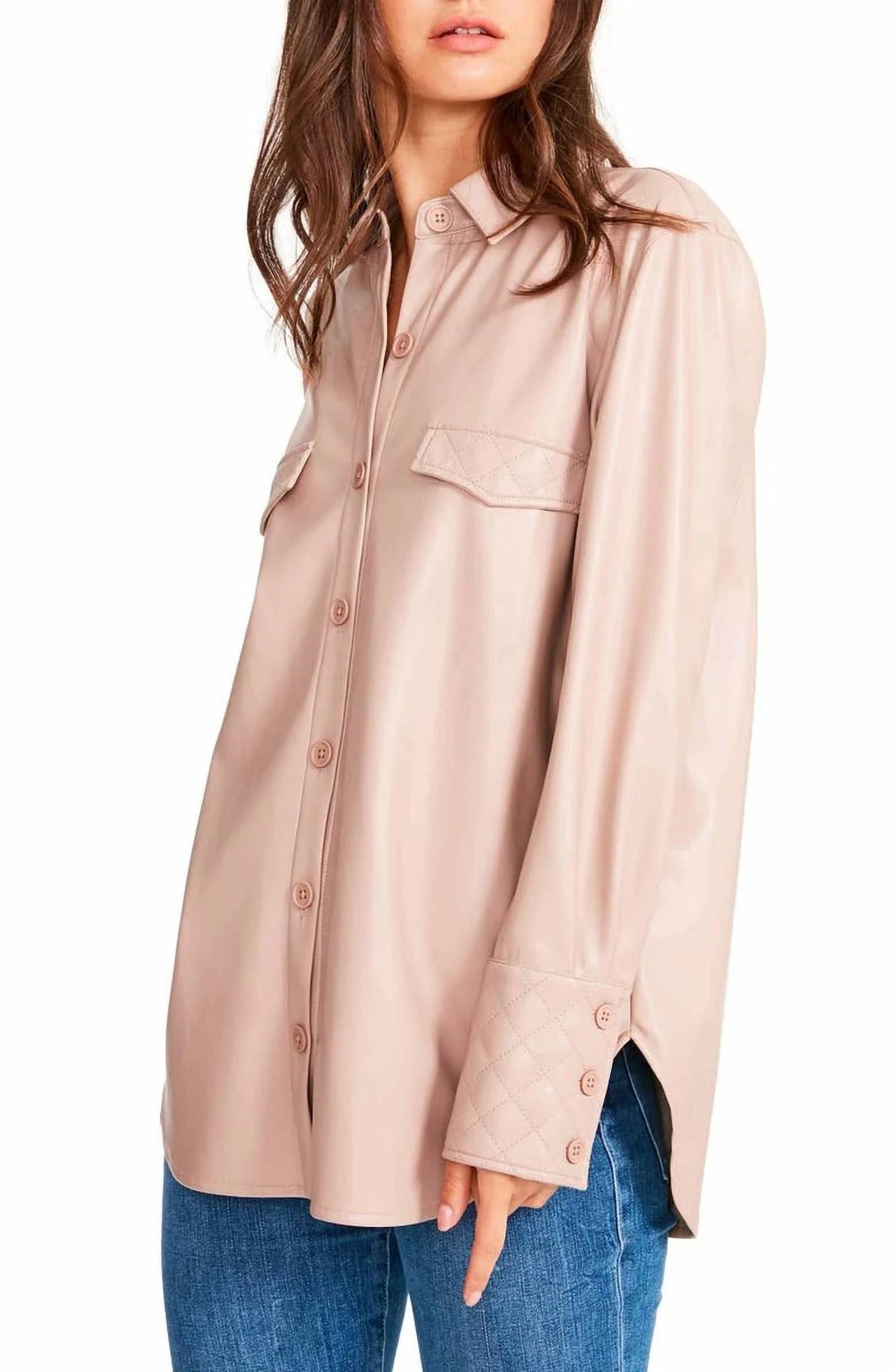Bb Dakota - Ready Faux Leather Top