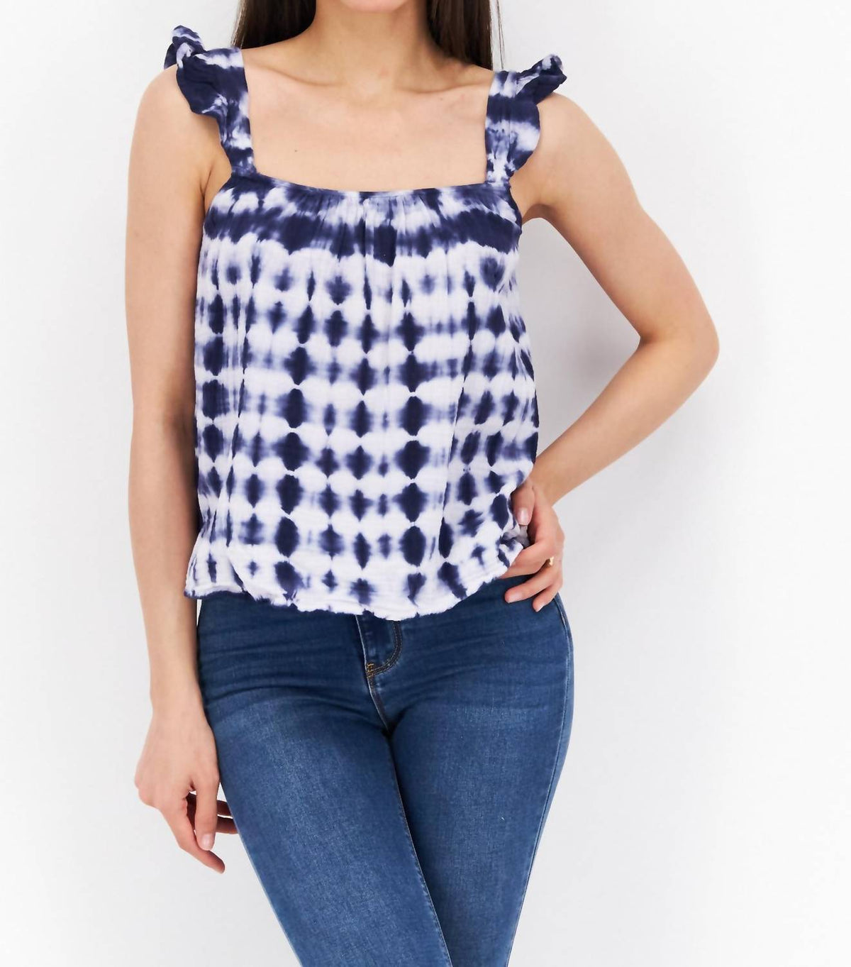 Bb Dakota - Square Neck Sleeveless Tie-dye Top