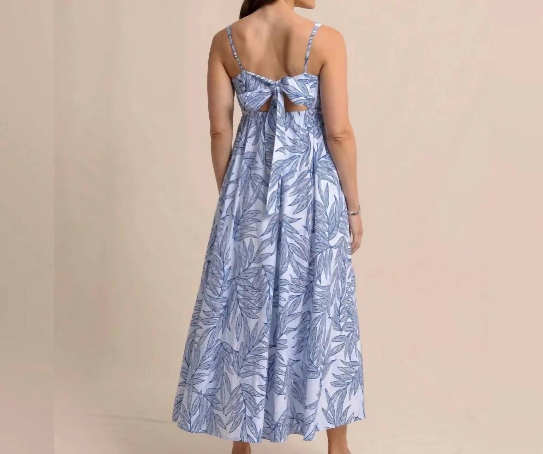 Southern Tide - Leighton Seersucker Tie Back Maxi Dress
