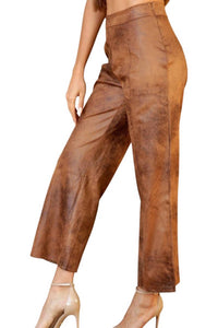 Venti6 - Rossana Stonewash Suede Pants