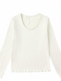 Rylee + Cru - Girls' Teen Ribbed Long Sleeve Tee