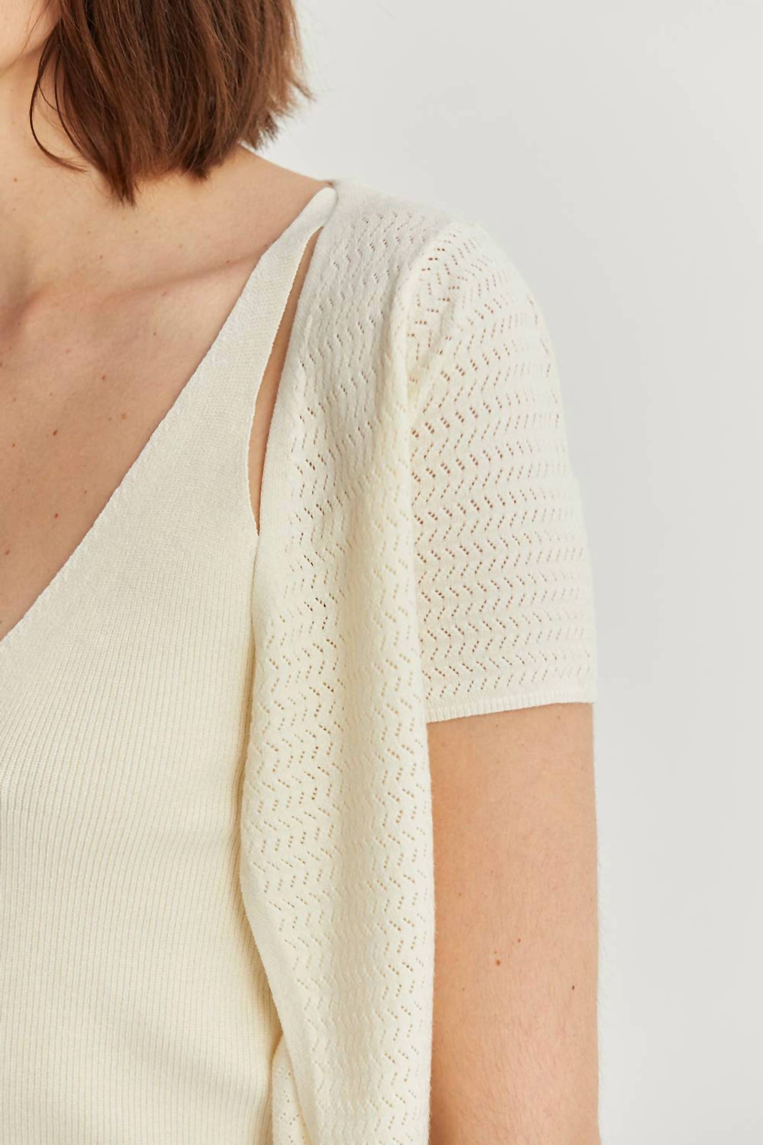 CRESCENT Alara Top in ivory - women's blouse - view 5