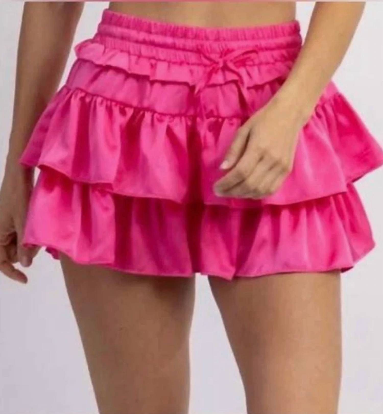 Day + Moon - Tiered Ruffle Satin Skirt