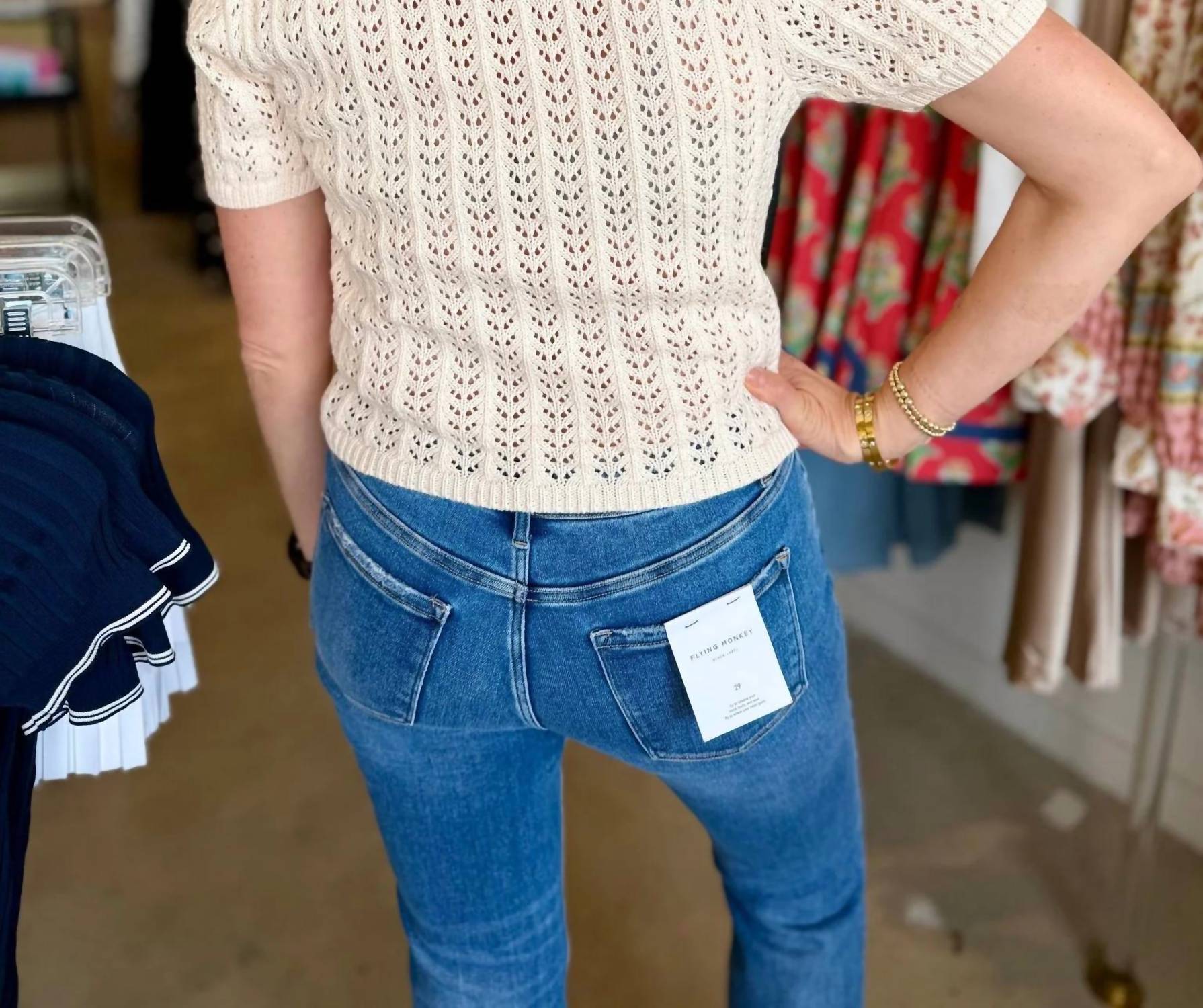 She + Sky - Phoenix Short-sleeve Sweater Top
