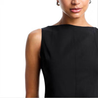 Theory - Sleeveless Boat Neck Mini Dress