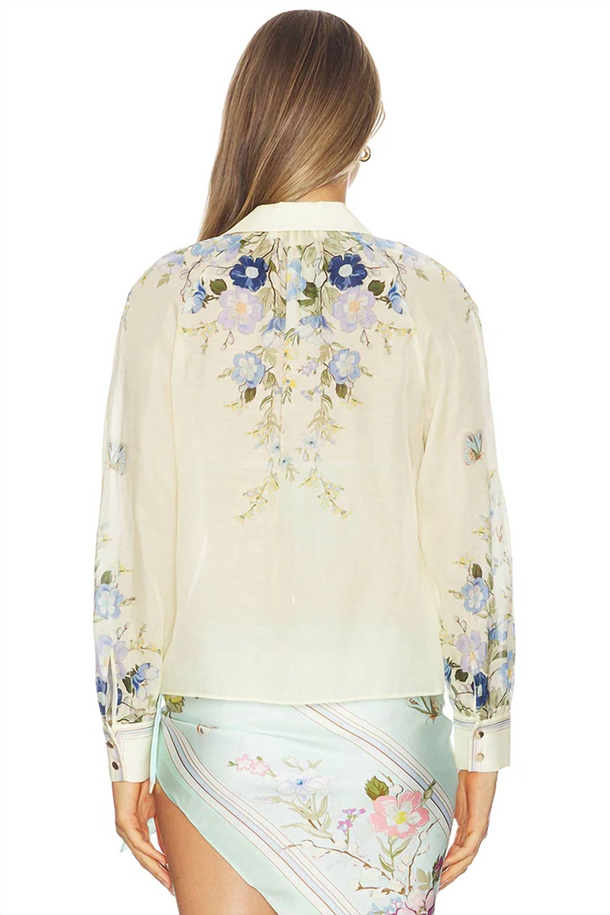 Self-Portrait - Floral Organza Blouse