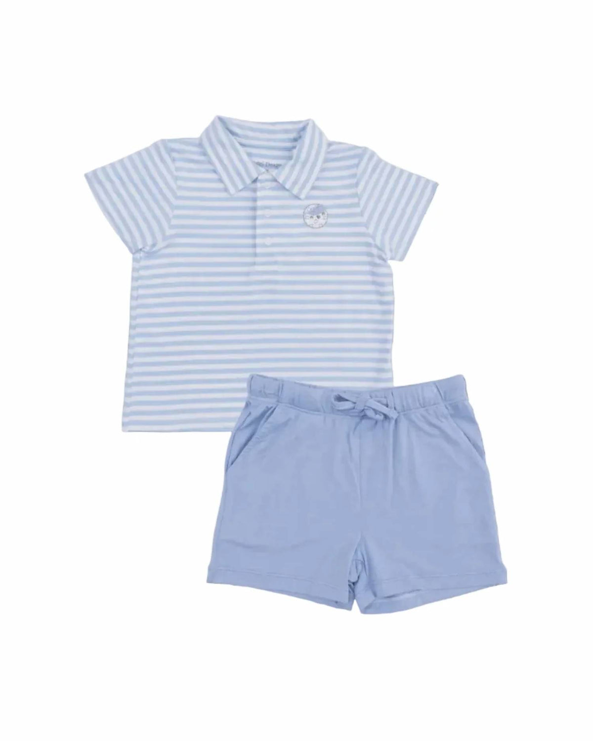 Angel Dear - Boy's Striped Golf Polo With Shorts Set