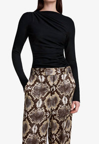 Smythe - Ruched Knit Top