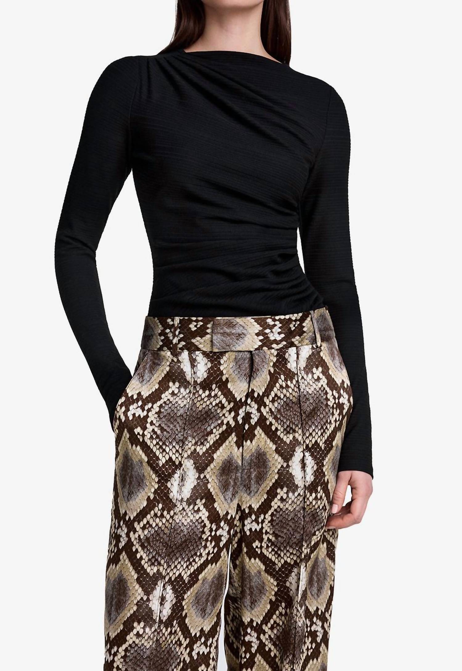 Smythe - Ruched Knit Top