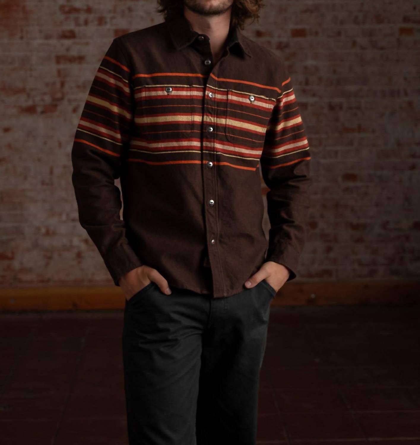 Iron & Resin Men's Upland Shirt in brown - men's shirt