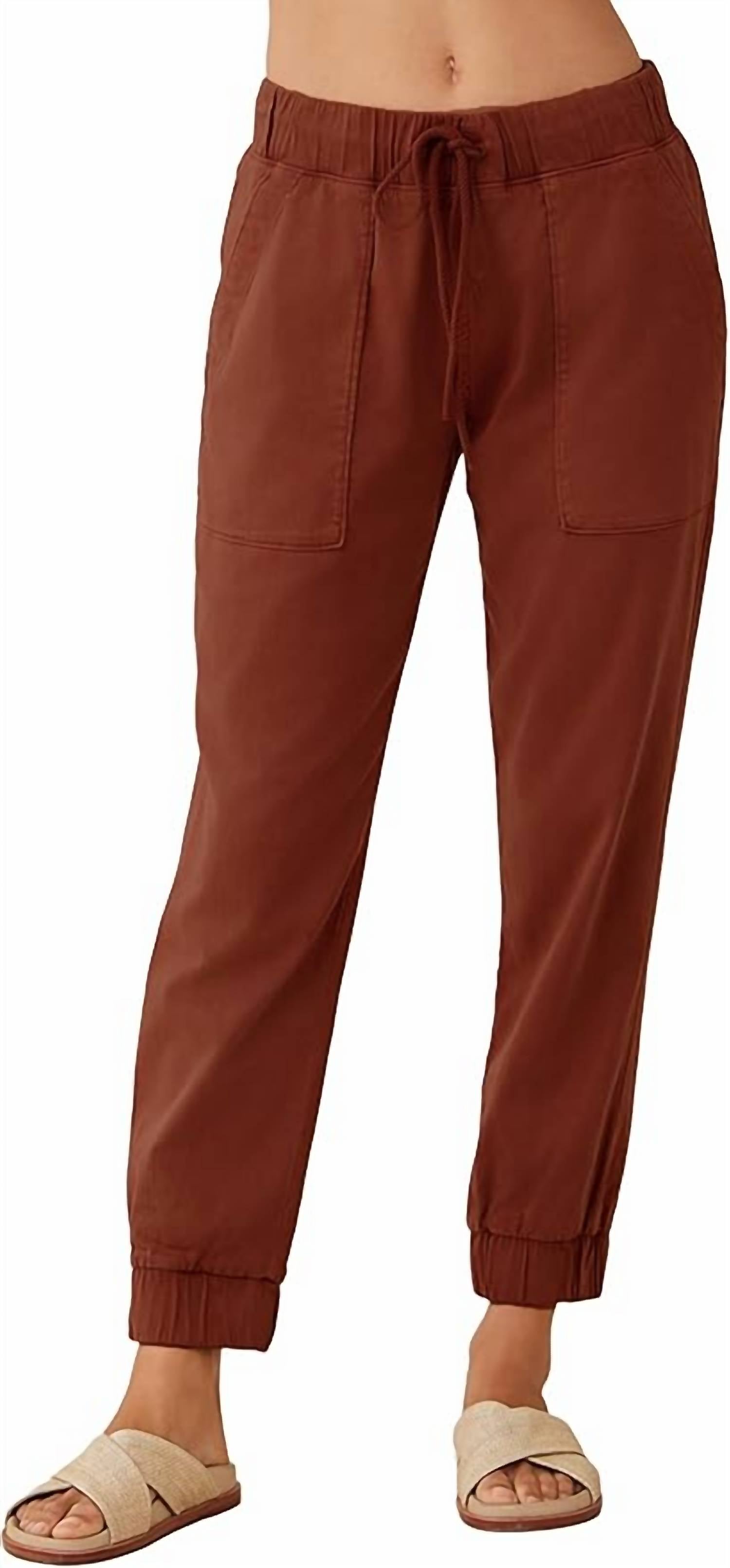 Bella Dahl Women's Pocket Jogger in autumn amber - women's pants