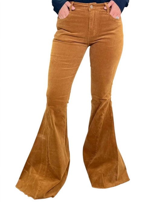 Wisteria Lane - Boho Lightweight Corduroy Bellbottom Pants