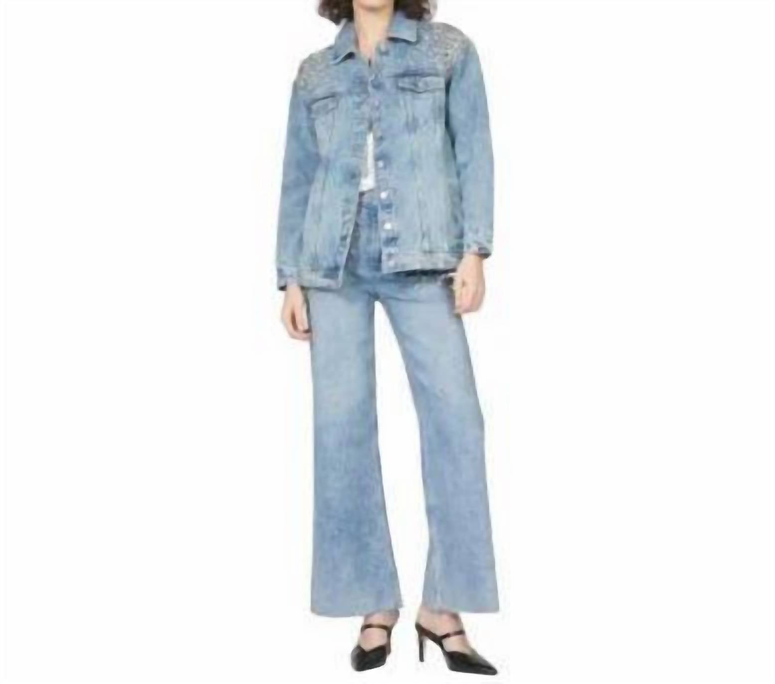 DEAR JOHN DENIM Janette Sparkle Jacket in blue - women's jacket - view 4