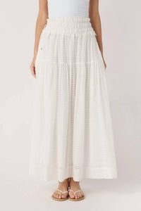 Elan - Side Tassel Textured Maxi Skirt