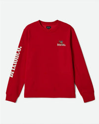 Brixton INWOOD CREWNECK SWEATSHIRT in red - men's shirt - alternate view
