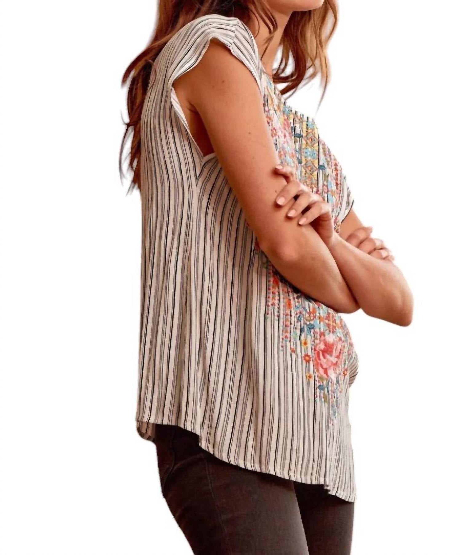 Andree By Unit - Hang On To You Embroidered Top