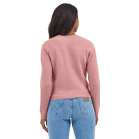 Wrangler Horseshoe Crewneck Sweater in pink - women's sweater - detail view