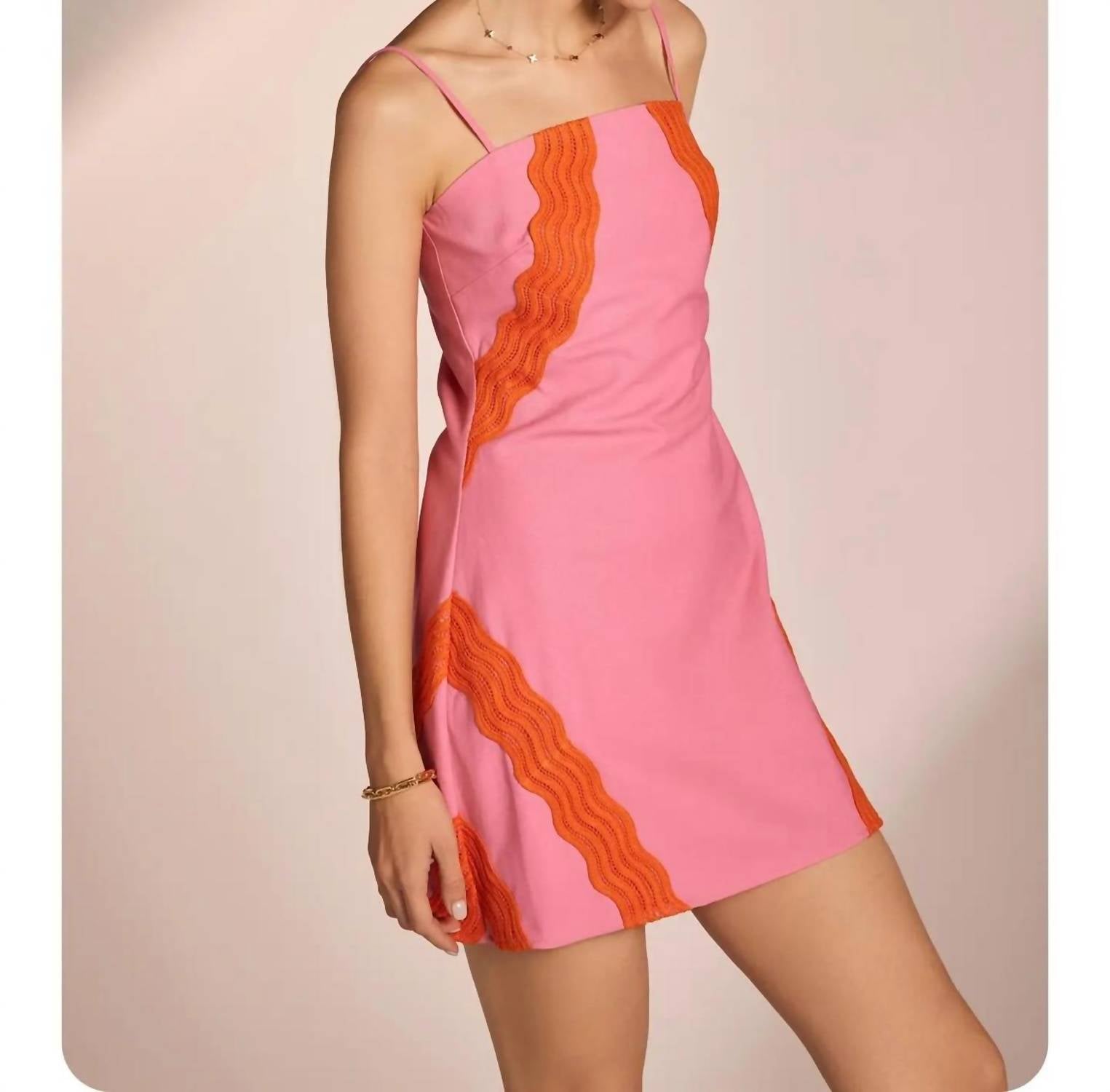 Strut & Bolt - Scallop Linen Mini Dress