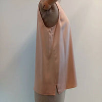 Lafayette 148 Women's Finley Silk Blouse in parfait - women's blouse - alternate view