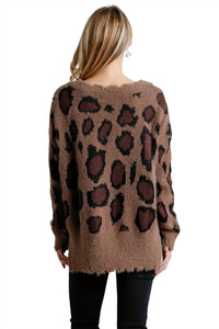 Umgee - Fuzzy Leopard Sweater