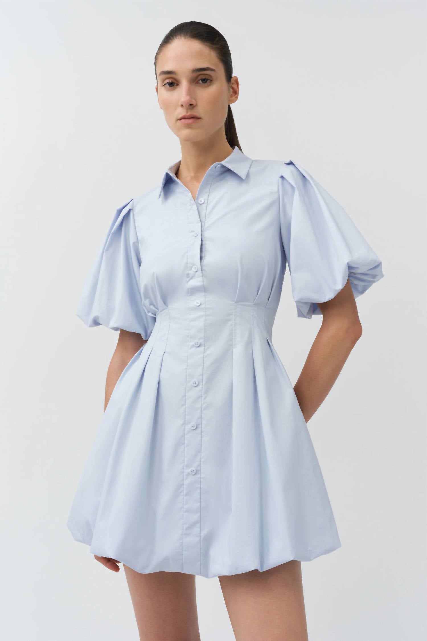 Simkhai - Cleo Balloon Pintuck Mini Dress