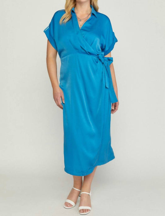 Satin Wrap Dress