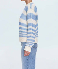 PISTOLA Moa Stripe Sweater in blue gradient - women's sweater - view 4