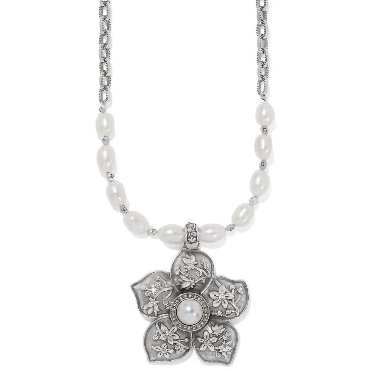 Brighton Women's Kyoto In Bloom Pearl Necklace in bloom pearl necklace in silver - women's jewelry
