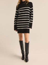 Z Supply - Fin Stripe Turtleneck Sweater Mini Dress