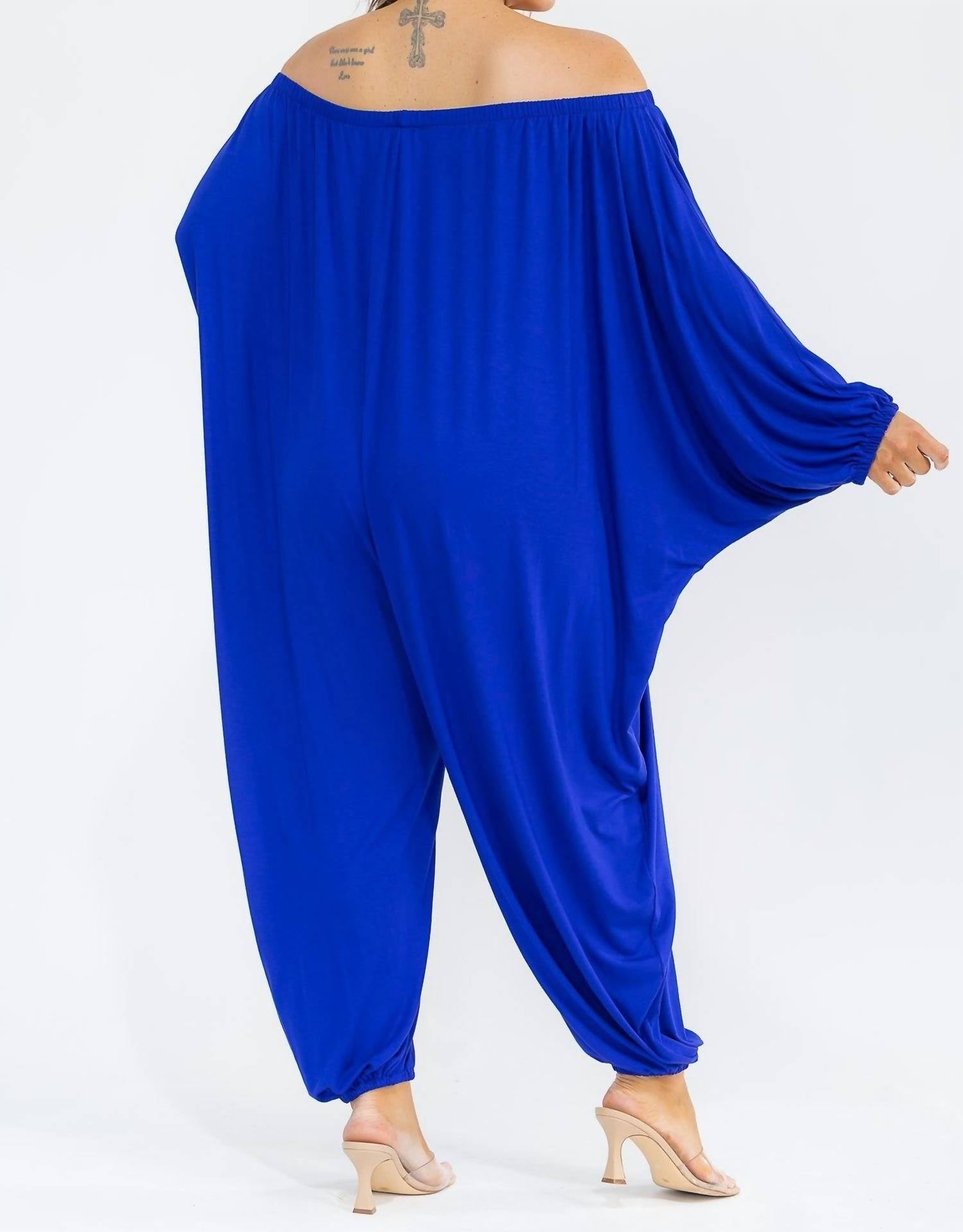 Karen T Design - Long Sleeve Harem Jumpsuit - Plus