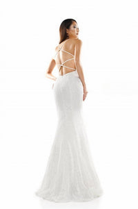 Colors Dress - Lace Open Back Gown
