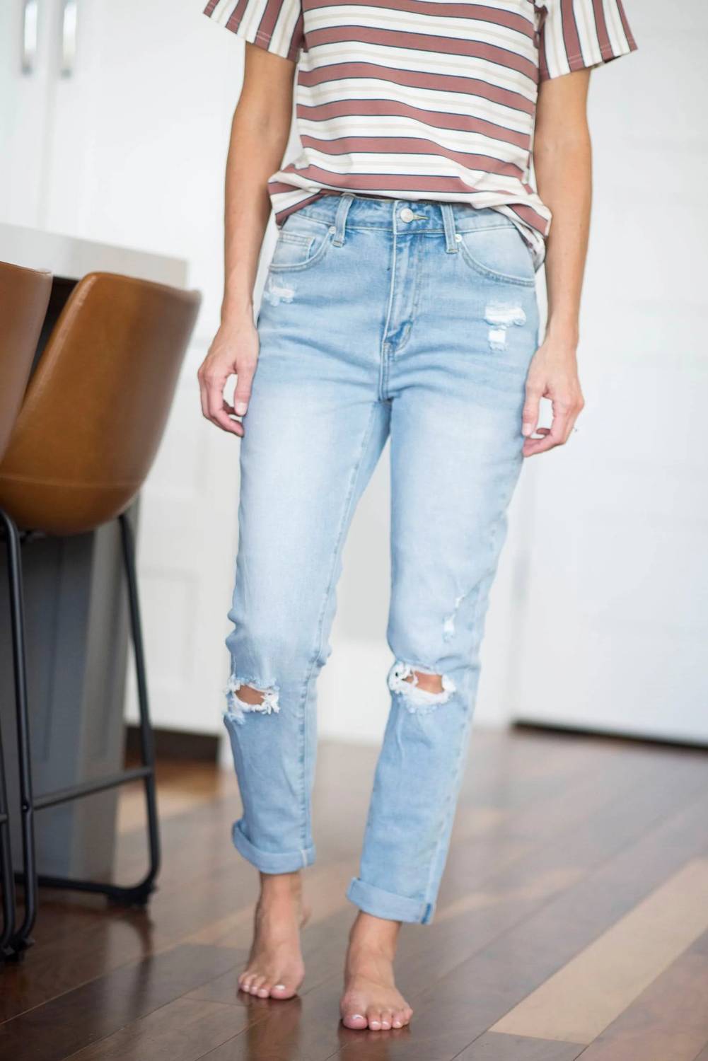 Tea N Rose - Eva Girlfriend Jeans