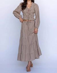 Storia - Harper Gingham Smocked Top