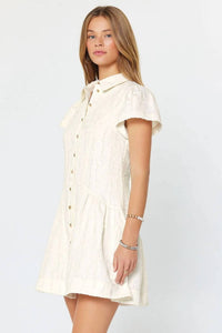 Current Air - Collins Frayed Textrure Mini Dress