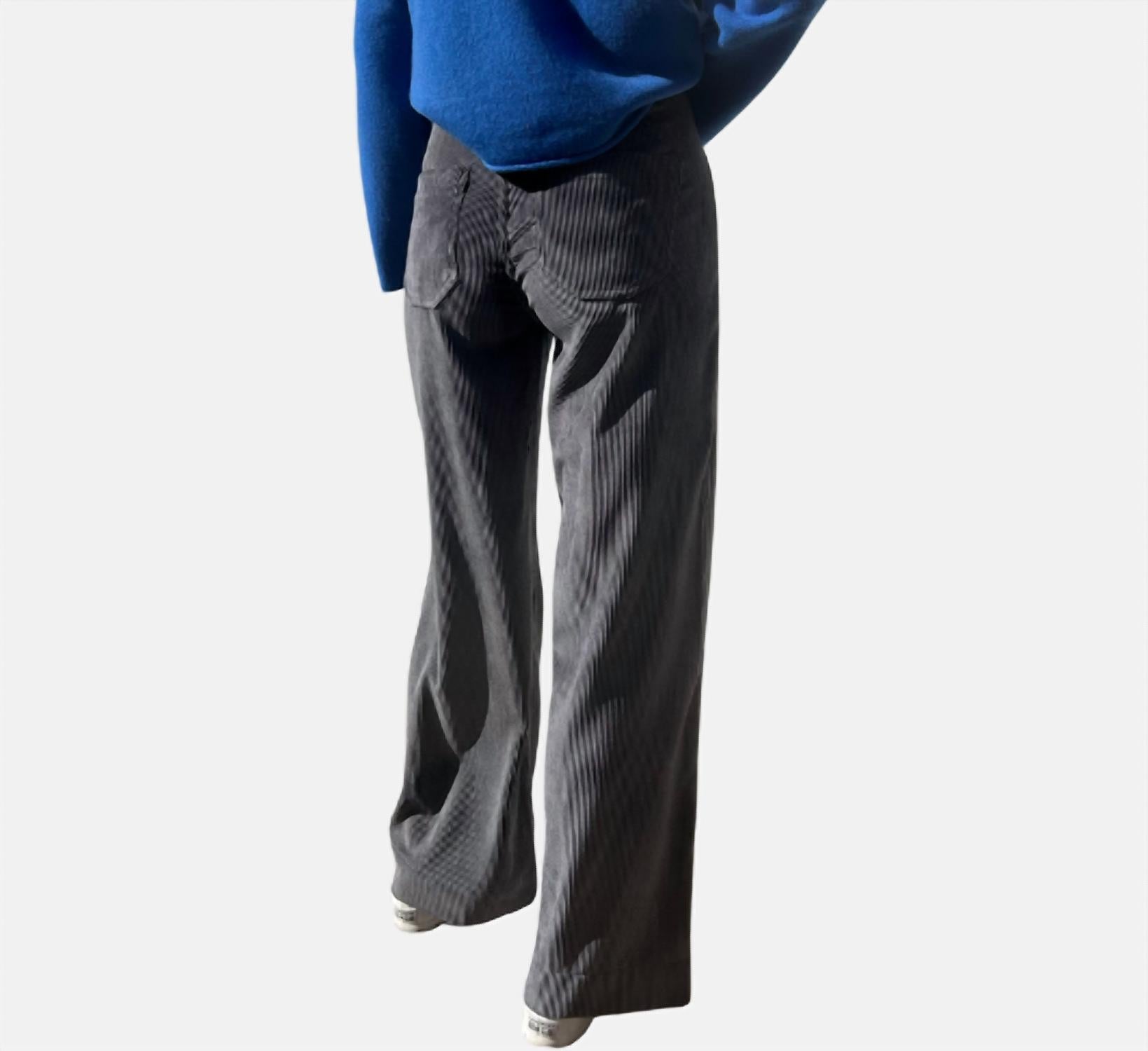 RAFFAELLO ROSSI Soft Corduroy Pants in new taupe - women's pants - detail view