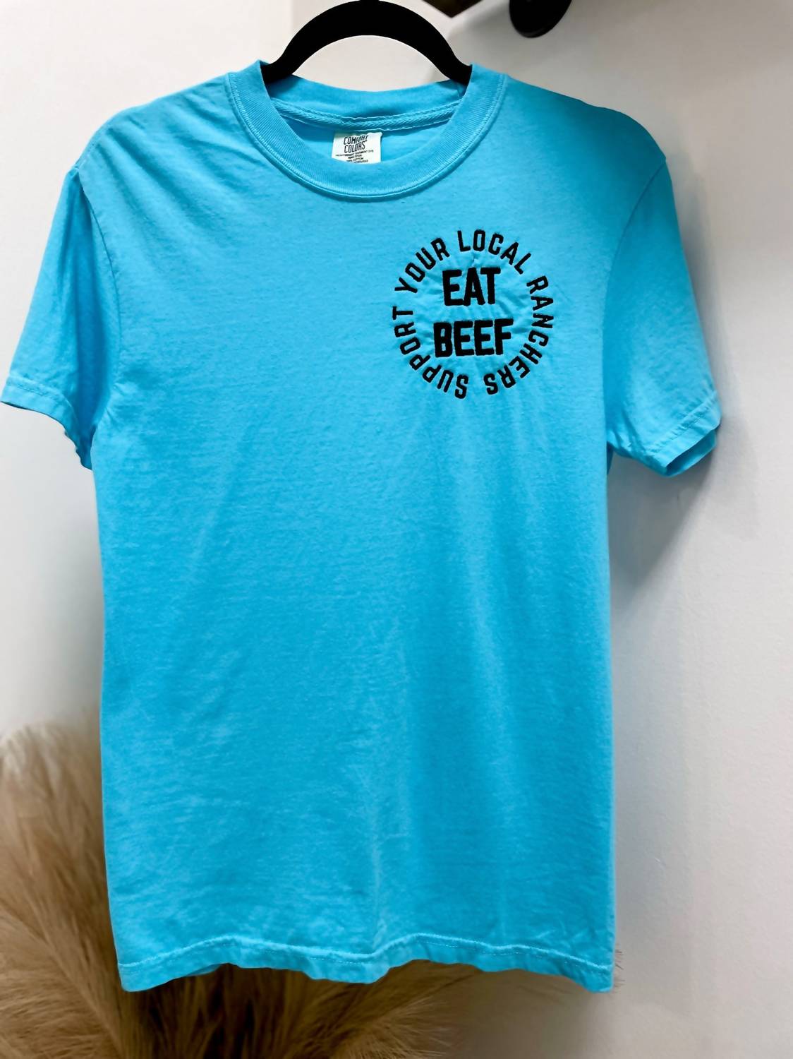 Comfort Colors - Unisex Support Your Local Ranchers Embroidered Graphic Tee