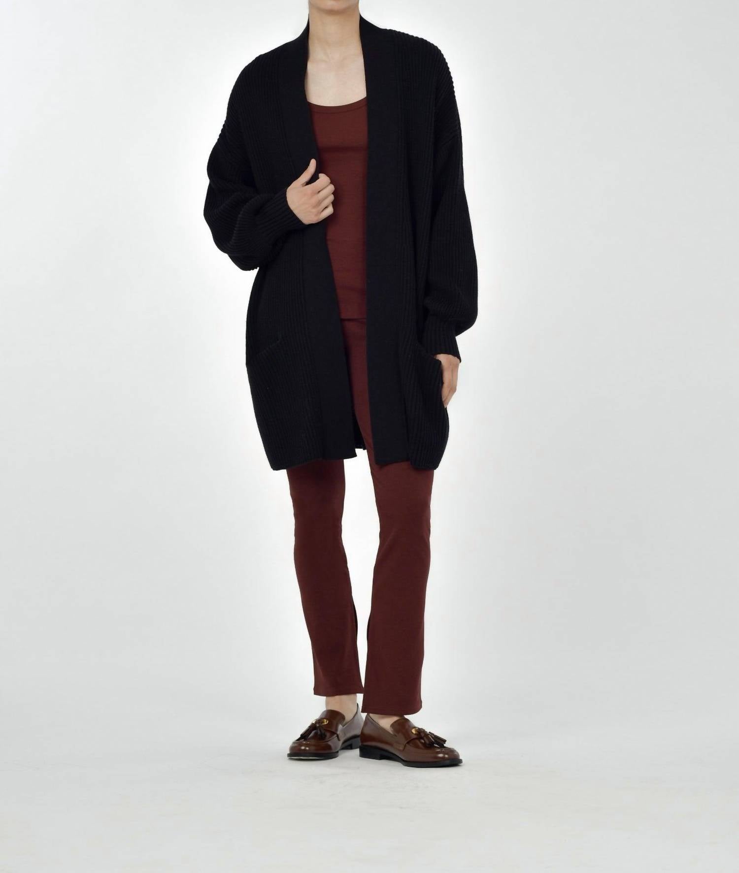 Paper Label - Row Shell Open Cardigan