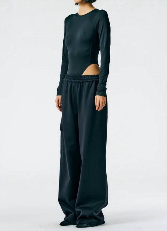Tibi - Active Knit Wide Leg Pull On Pant