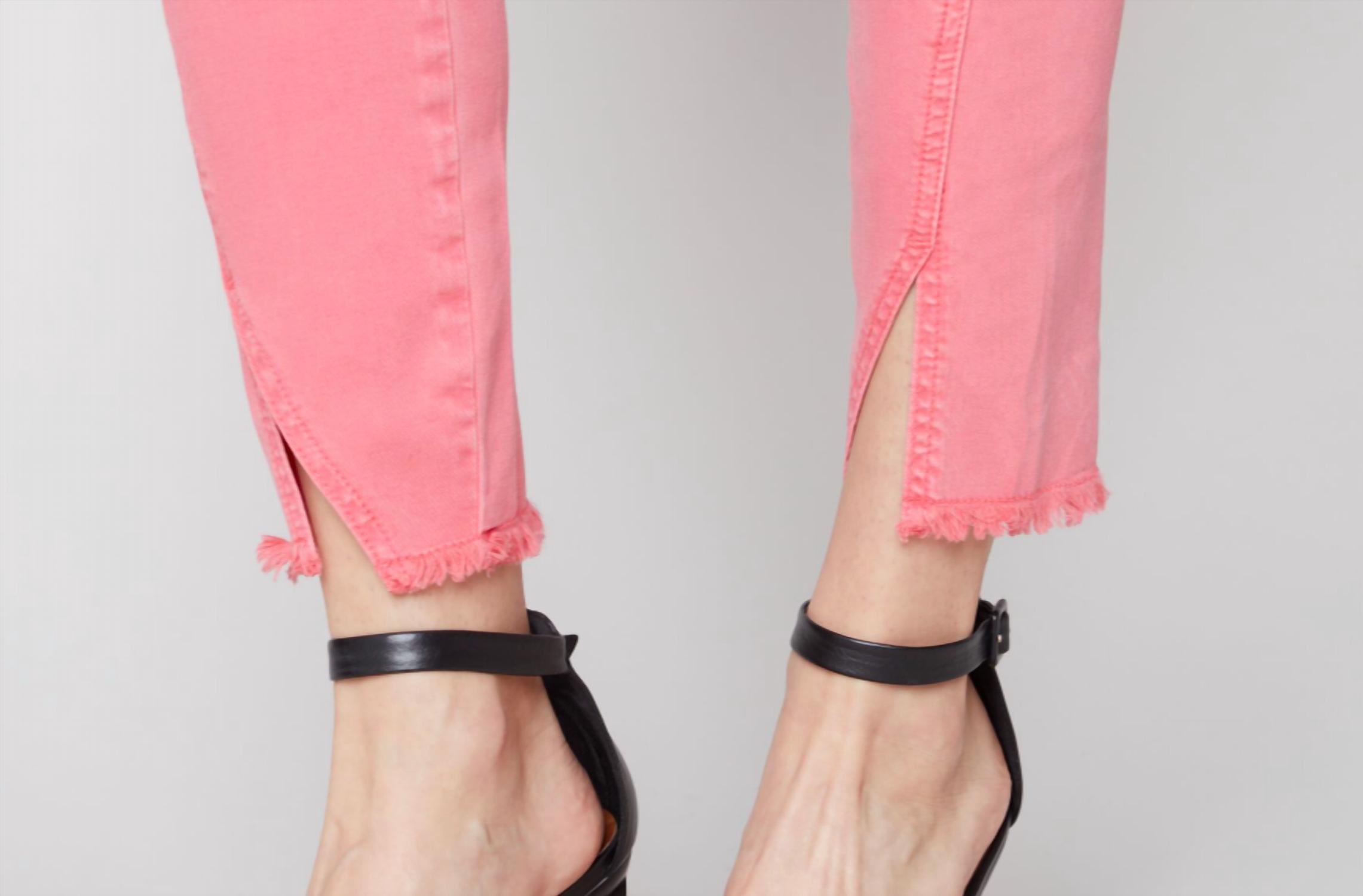 CHARLIE B Cuff Jean in grapefruit - women's pants - alternate view