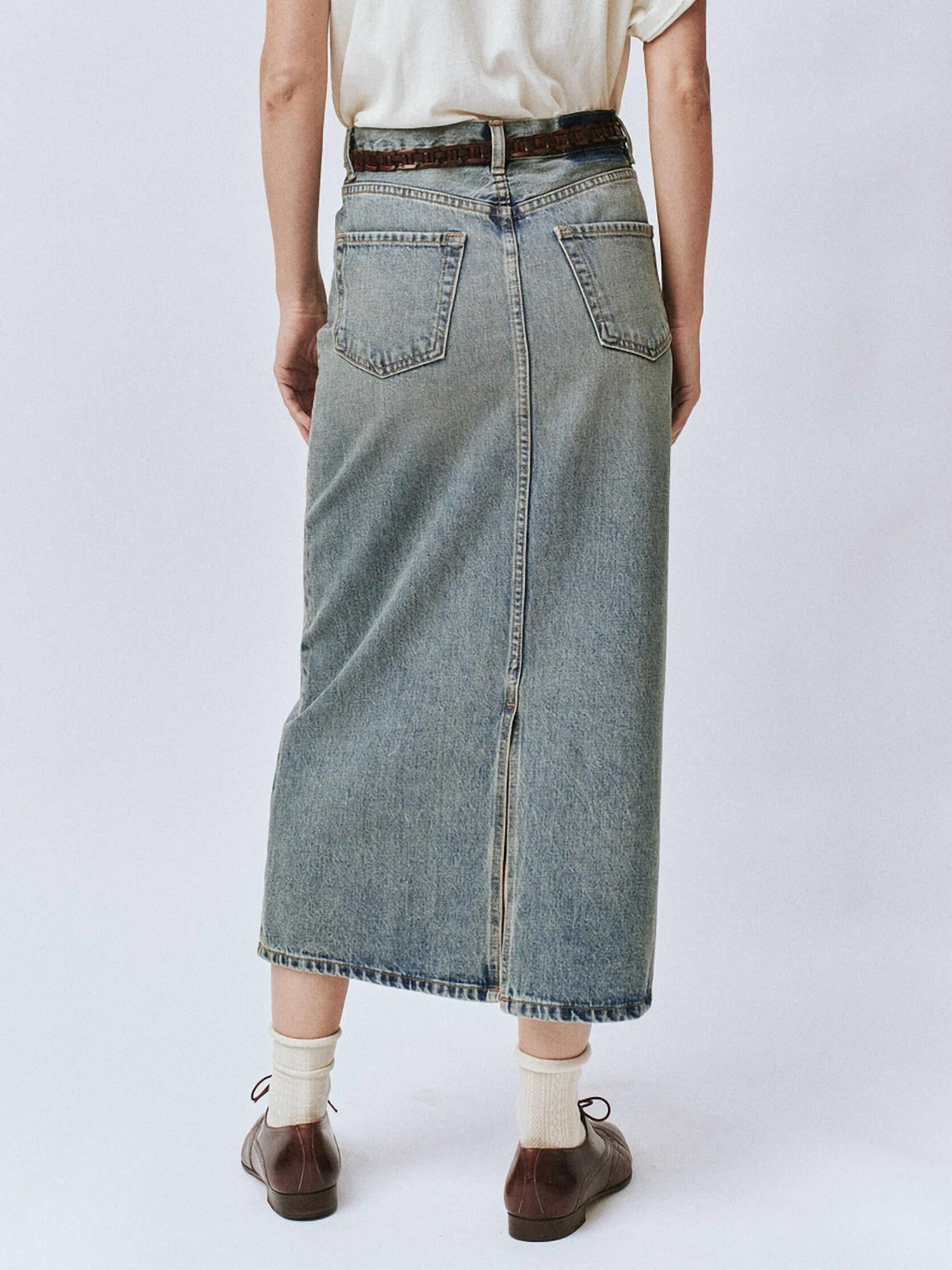 The Great. - Column Midi Skirt