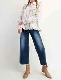 Easel - Textured Woven Button Down Shirt