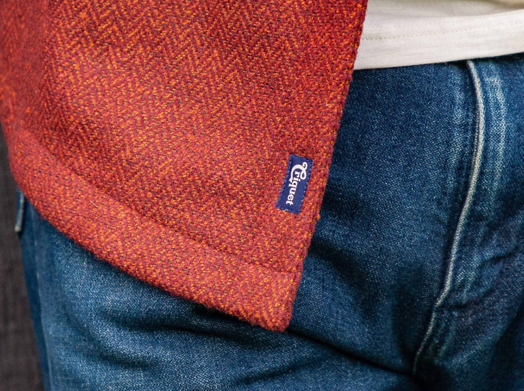 Criquet Herringbone Shacket in ember - men's shirt - view 5