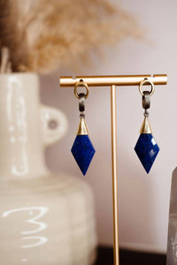 Bora - Women's Link And Gemstone Earrings