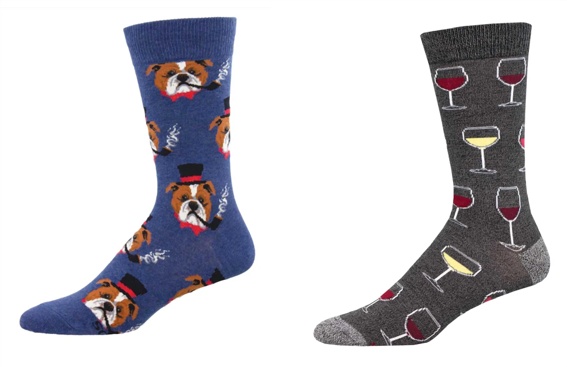 SOCKSMITH Men's Dapper Dog & Sip Sip Hooray Socks - Set Of 2 Pair in multi - men's item