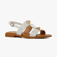 All Black - Women's Pyramid Stud Sandal