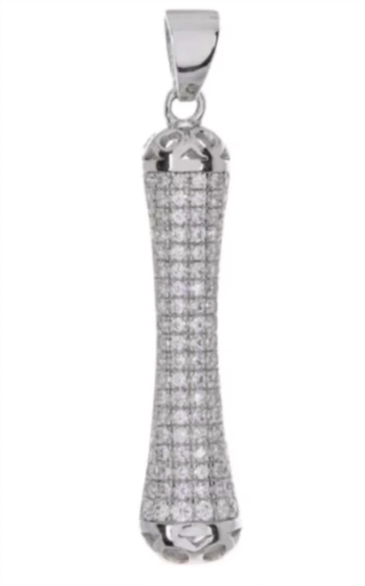 Breuning - Oblong Bar Crystal Pendant