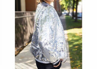 Lola + The Boys - Emoji Sequin Adult Bomber Jacket
