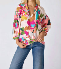 Crosby by Mollie Burch Marin Top in botanic blush - women's blouse